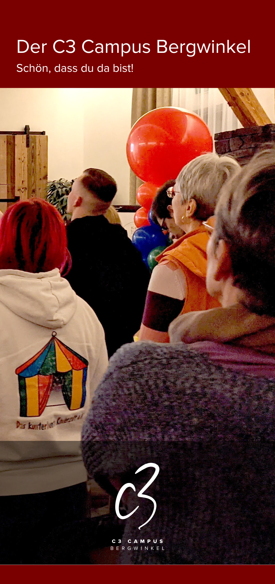 Über Uns Flyer - Vorderseite