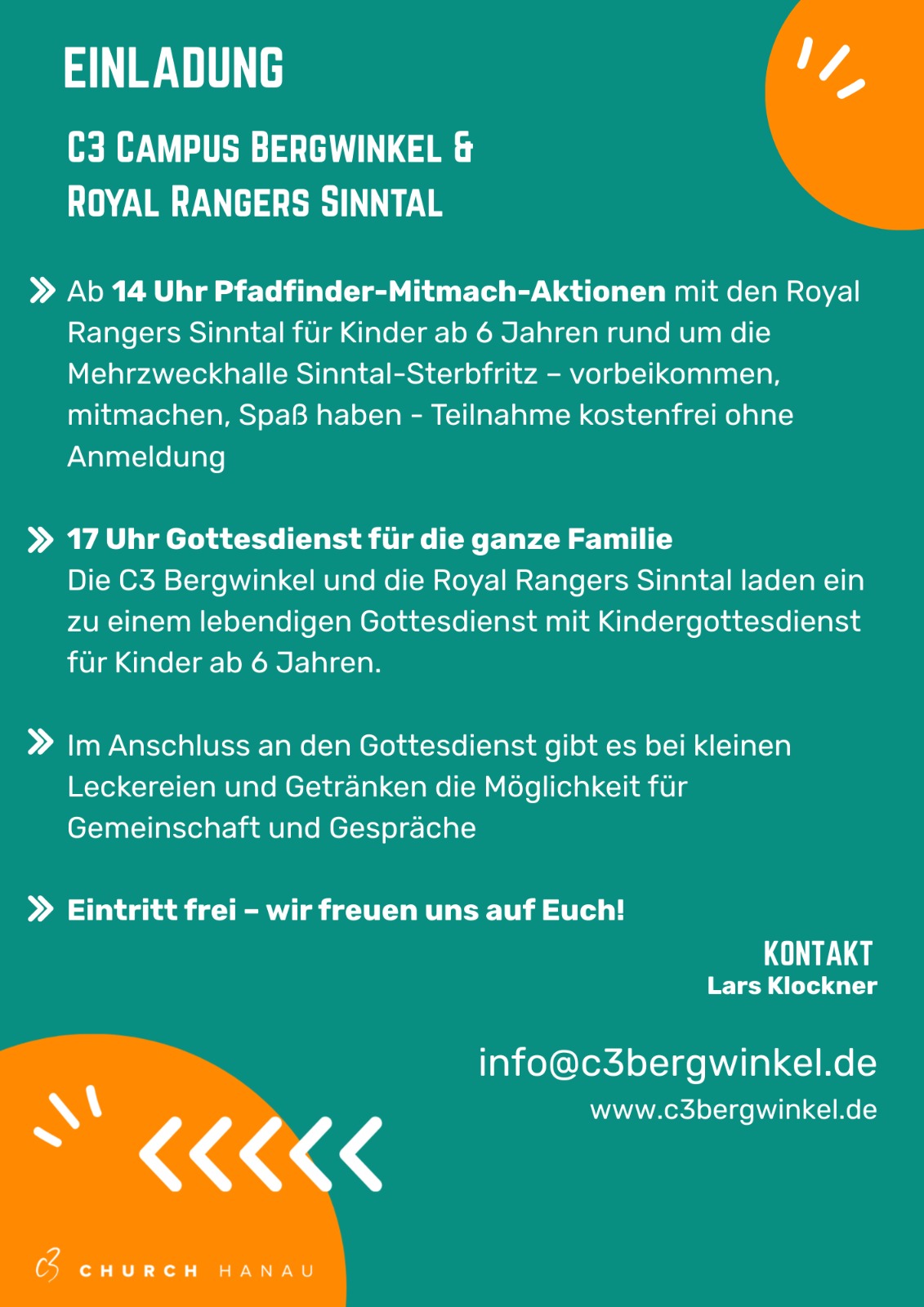 Aktuelles Event - Rückseite
